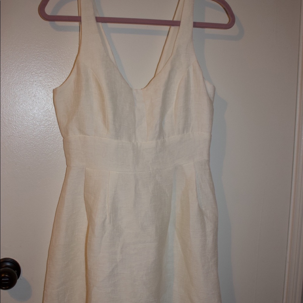 White knee high dress